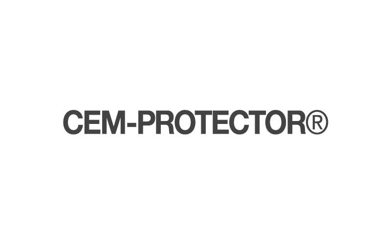 Black text on a white background reads "CEM-PROTECTOR®" with a registered trademark symbol.